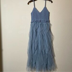 Whimsy Goth Blue Women’s Dress Size S Maxi Length